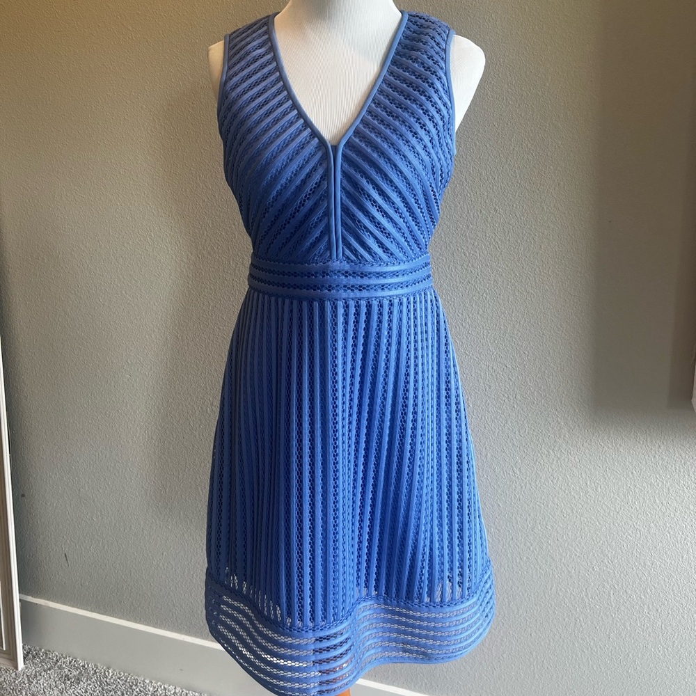 J. Crew Blue Textured Mini Dress